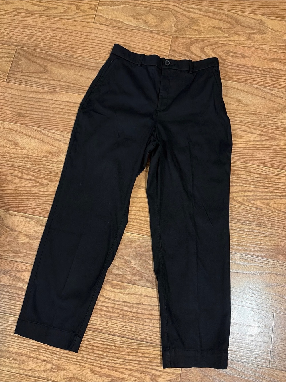 Spanx Stretch Twill Straight Classic Black Size Large NWT High Rise